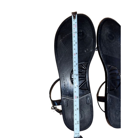 Katy Perry Black Geli Sandals With Yellow And Orange butterflies Size 10.5 - Picture 3 of 5